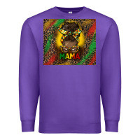 Purple juneteenth afro bun mama tumbler Premium Sweatshirt - HRA Design Shop