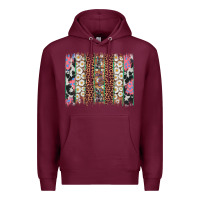 Burgundy easter leopard cowhide bunny brush stroke Premium Hoodie - Artiststas