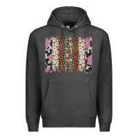 Charcoal Heather easter leopard cowhide bunny brush stroke Premium Hoodie - Artiststas