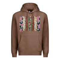 Chestnut easter leopard cowhide bunny brush stroke Premium Hoodie - Artiststas