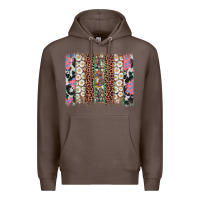 Coffee easter leopard cowhide bunny brush stroke Premium Hoodie - Artiststas
