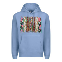 Colony Blue easter leopard cowhide bunny brush stroke Premium Hoodie - Artiststas