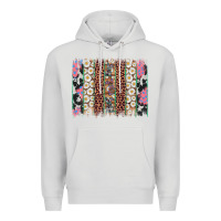 Dove Grey easter leopard cowhide bunny brush stroke Premium Hoodie - Artiststas