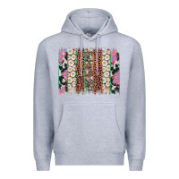Heather Grey easter leopard cowhide bunny brush stroke Premium Hoodie - Artiststas