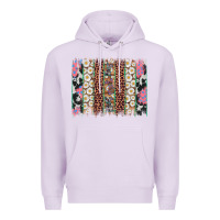 Lilac easter leopard cowhide bunny brush stroke Premium Hoodie - Artiststas