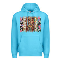 Ocean Blue easter leopard cowhide bunny brush stroke Premium Hoodie - Artiststas