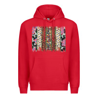 Red easter leopard cowhide bunny brush stroke Premium Hoodie - Artiststas