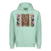 Seafoam easter leopard cowhide bunny brush stroke Premium Hoodie - Artiststas