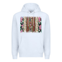 White easter leopard cowhide bunny brush stroke Premium Hoodie - Artiststas
