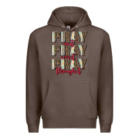 Coffee pray on it pray over it pray through it Premium Hoodie - AdoDesignShop