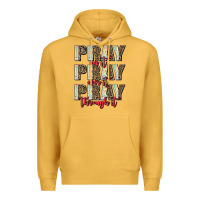 Mustard pray on it pray over it pray through it Premium Hoodie - AdoDesignShop