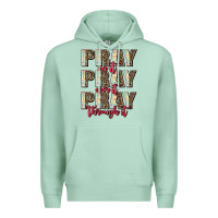 Seafoam pray on it pray over it pray through it Premium Hoodie - AdoDesignShop