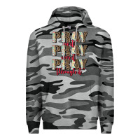 Slate Camo pray on it pray over it pray through it Premium Hoodie - AdoDesignShop