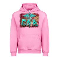 Fuchsia Pink western nurse certified nurse  assistant medilcal symbol  background Urban Hoodie - BarkalooDesign