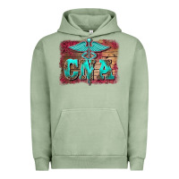 Pigment Oil Green western nurse certified nurse  assistant medilcal symbol  background Urban Hoodie - BarkalooDesign