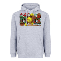 Heather Grey mom softball Heavyweight Hoodie - Zillion Design Studio