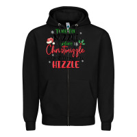 Black twas the nizzle  before christmizzle Zipper Hoodie - MaliasSmallBusiness
