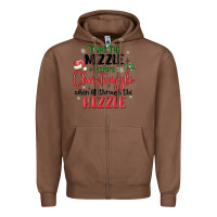 Chestnut twas the nizzle  before christmizzle Zipper Hoodie - MaliasSmallBusiness
