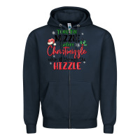 Navy twas the nizzle  before christmizzle Zipper Hoodie - MaliasSmallBusiness