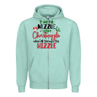 Seafoam twas the nizzle  before christmizzle Zipper Hoodie - MaliasSmallBusiness