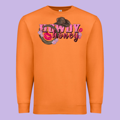 Howdy Honey Valentine's Day Premium Sweatshirt Designed By Fadigitalartstudio