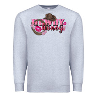 Heather Grey howdy honey valentine's day Premium Sweatshirt - FaDigitalArtStudio