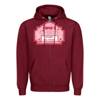 Burgundy cupid's brewing company Zipper Hoodie - MaliasSmallBusiness