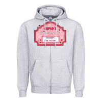 Heather Grey cupid's brewing company Zipper Hoodie - MaliasSmallBusiness