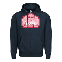 Navy cupid's brewing company Zipper Hoodie - MaliasSmallBusiness