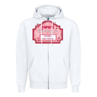 White cupid's brewing company Zipper Hoodie - MaliasSmallBusiness