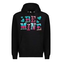 Black be mine western valentine's day no background Premium Hoodie - AdoDesignShop
