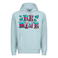 Blue Mist be mine western valentine's day no background Premium Hoodie - AdoDesignShop