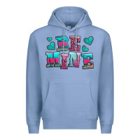 Colony Blue be mine western valentine's day no background Premium Hoodie - AdoDesignShop