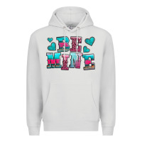 Dove Grey be mine western valentine's day no background Premium Hoodie - AdoDesignShop