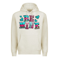 Oatmeal Heather be mine western valentine's day no background Premium Hoodie - AdoDesignShop