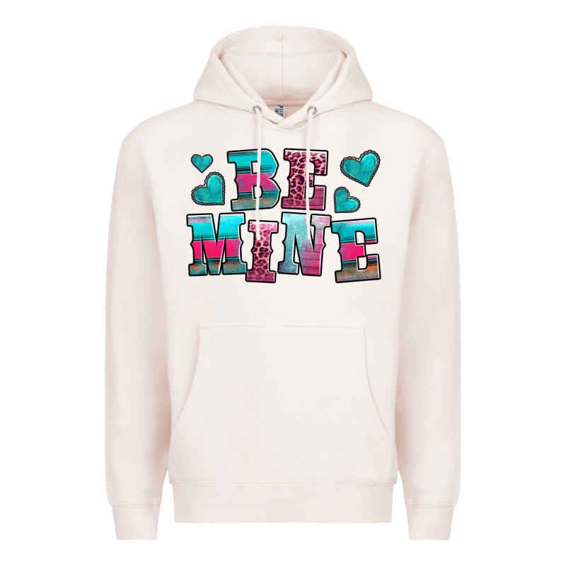 Be Mine Western Valentine's Day No Background Premium Hoodie by AdoDesignShop | Teevron