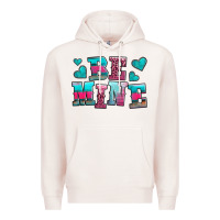 Pale Pink be mine western valentine's day no background Premium Hoodie - AdoDesignShop