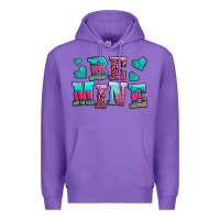 Purple be mine western valentine's day no background Premium Hoodie - AdoDesignShop
