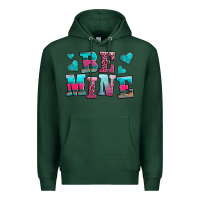 Sports Green be mine western valentine's day no background Premium Hoodie - AdoDesignShop