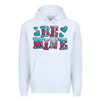 White be mine western valentine's day no background Premium Hoodie - AdoDesignShop