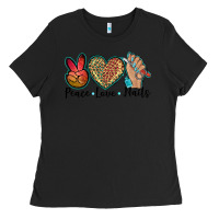 Black peace love nails Ladies Tee - BarkalooDesign