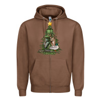 Chestnut hunting christmas tree Zipper Hoodie - MaliasSmallBusiness