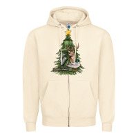 Sandshell hunting christmas tree Zipper Hoodie - MaliasSmallBusiness