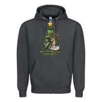 Smoke hunting christmas tree Zipper Hoodie - MaliasSmallBusiness