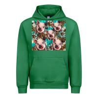 Emerald western cowhide sunflower baby pig Urban Hoodie - BarkalooDesign