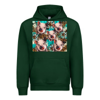 Forest Green western cowhide sunflower baby pig Urban Hoodie - BarkalooDesign