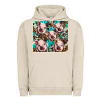 Pigment French Oak western cowhide sunflower baby pig Urban Hoodie - BarkalooDesign