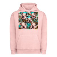 Pigment Salmon western cowhide sunflower baby pig Urban Hoodie - BarkalooDesign