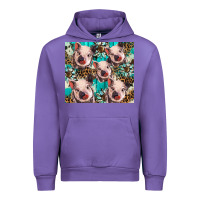 Tulip western cowhide sunflower baby pig Urban Hoodie - BarkalooDesign