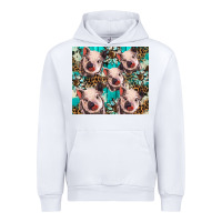 White western cowhide sunflower baby pig Urban Hoodie - BarkalooDesign